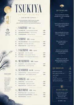 Kaiseki Evening menu template preview