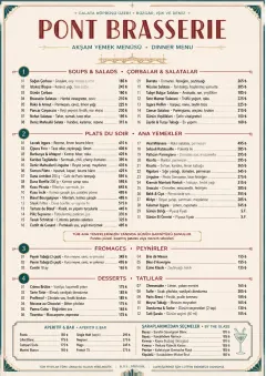 Brasserie Dinner menu template preview