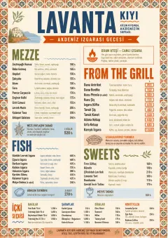Mediterranean Grill Night menu template preview