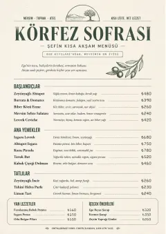 Chef Carte Brève menu template preview