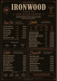 Classic Steakhouse menu template preview