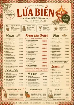 Mediterranean Grill Night menu template preview