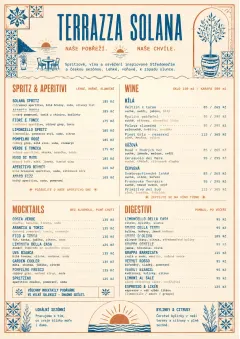 Mediterranean Terrace menu template preview