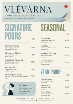 Boutique Pour Card menu template preview