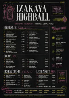 Izakaya Highball menu template preview