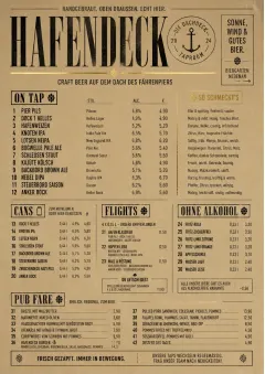 Craft Brewery Taproom menu template preview
