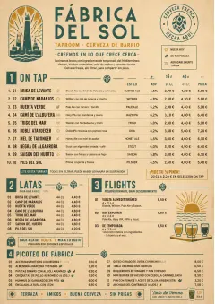 Craft Brewery Taproom menu template preview
