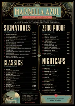 Art Deco Lounge menu template preview