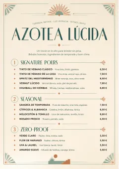 Boutique Pour Card menu template preview