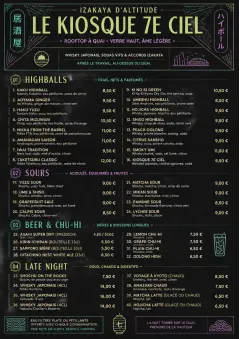 Izakaya Highball menu template preview
