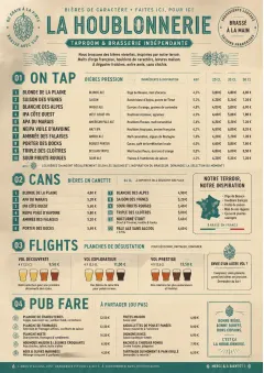 Craft Brewery Taproom menu template preview