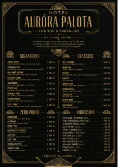 Art Deco Lounge menu template preview