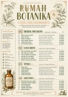 Botanical Apothecary menu template preview