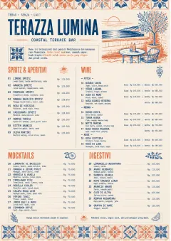 Mediterranean Terrace menu template preview