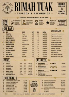 Craft Brewery Taproom menu template preview