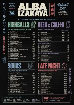 Izakaya Highball menu template preview