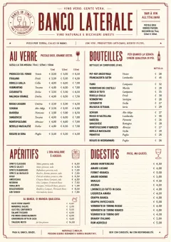 Parisian Zinc Wine Bar menu template preview