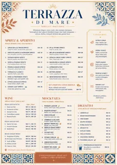Mediterranean Terrace menu template preview
