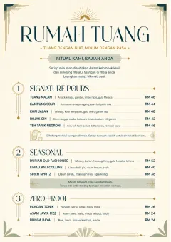 Boutique Pour Card menu template preview