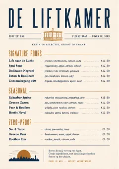 Boutique Pour Card menu template preview