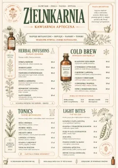 Botanical Apothecary menu template preview