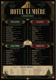 Art Deco Lounge menu template preview