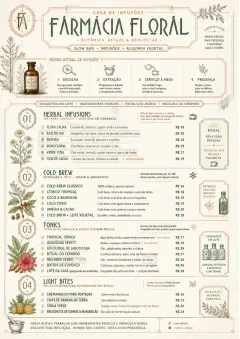 Botanical Apothecary menu template preview