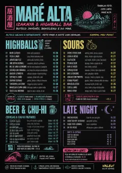 Izakaya Highball menu template preview