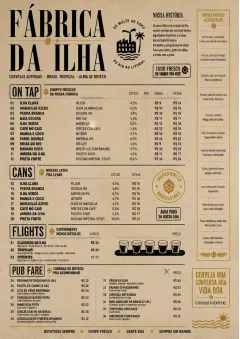 Craft Brewery Taproom menu template preview