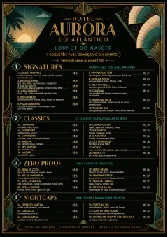 Art Deco Lounge menu template preview