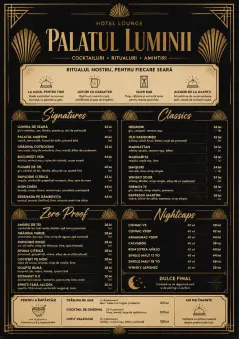 Art Deco Lounge menu template preview