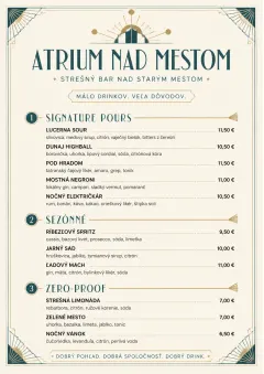 Boutique Pour Card menu template preview