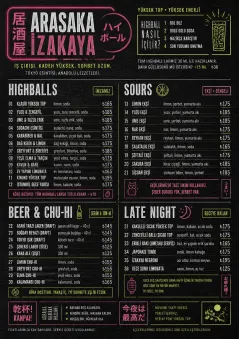 Izakaya Highball menu template preview