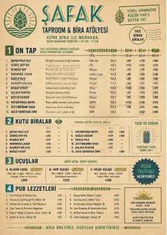 Craft Brewery Taproom menu template preview