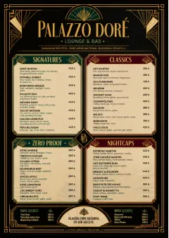 Art Deco Lounge menu template preview