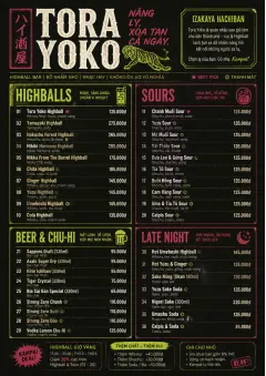 Izakaya Highball menu template preview