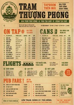 Craft Brewery Taproom menu template preview