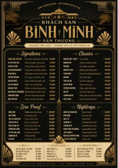 Art Deco Lounge menu template preview