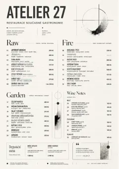 Modern Museum menu template preview