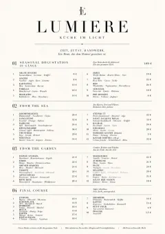Michelin Elegant menu template preview