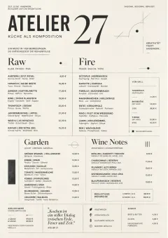 Modern Museum menu template preview
