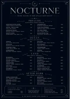 Midnight Velvet menu template preview