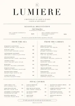 Michelin Elegant menu template preview
