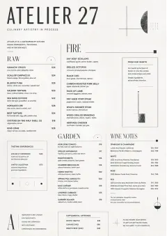 Modern Museum menu template preview