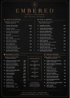 High-End Dark Mode menu template preview