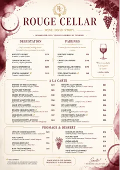 Burgundy Wine menu template preview