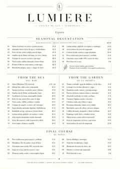 Michelin Elegant menu template preview