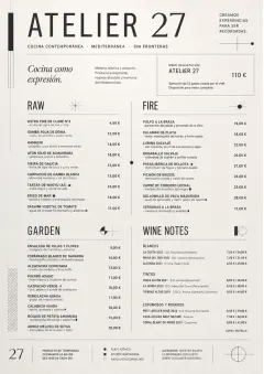 Modern Museum menu template preview