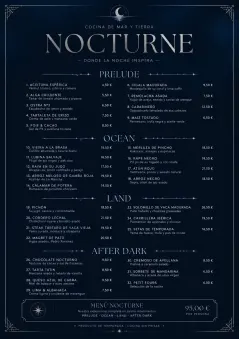 Midnight Velvet menu template preview