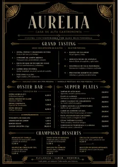 Art Deco Glamour menu template preview